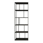 Metal Open Book Shelf Contemporary Home Shelf Bookcase with Shelves 39"L x 10"W x 71"H Black Clearhalo 'Bookcases' 'furn' 'furn_bookcases' 'Furniture' 'Office Furniture' 5857135