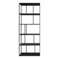 Metal Open Book Shelf Contemporary Home Shelf Bookcase with Shelves 47"L x 10"W x 71"H Black Clearhalo 'Bookcases' 'furn' 'furn_bookcases' 'Furniture' 'Office Furniture' 5857137