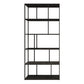 Metal Open Book Shelf Contemporary Home Shelf Bookcase with Shelves 55"L x 10"W x 71"H Black Clearhalo 'Bookcases' 'furn' 'furn_bookcases' 'Furniture' 'Office Furniture' 5857139