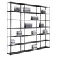Metal Open Book Shelf Contemporary Home Shelf Bookcase with Shelves 78.7"L x 9.8"W x 70.9"H Black Clearhalo 'Bookcases' 'furn' 'furn_bookcases' 'Furniture' 'Office Furniture' 5857141