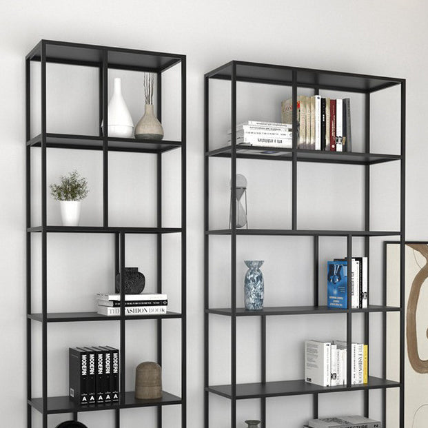 Metal Open Book Shelf Contemporary Home Shelf Bookcase with Shelves Clearhalo 'Bookcases' 'furn' 'furn_bookcases' 'Furniture' 'Office Furniture' 5857145