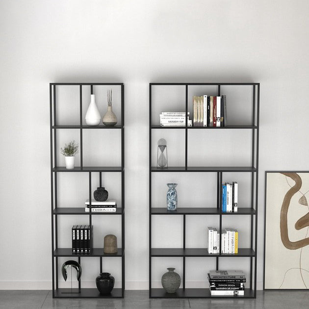 Metal Open Book Shelf Contemporary Home Shelf Bookcase with Shelves Clearhalo 'Bookcases' 'furn' 'furn_bookcases' 'Furniture' 'Office Furniture' 5857147