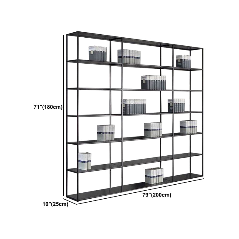 Metal Open Book Shelf Contemporary Home Shelf Bookcase with Shelves Clearhalo 'Bookcases' 'furn' 'furn_bookcases' 'Furniture' 'Office Furniture' 5857149