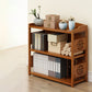 Modern Bamboo Closed Back Shelf Bookcase Floor Brown Book Shelf for Study Room