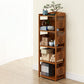 Modern Bamboo Closed Back Shelf Bookcase Floor Brown Book Shelf for Study Room