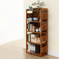 Modern Bamboo Closed Back Shelf Bookcase Floor Brown Book Shelf for Study Room