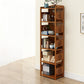 Modern Bamboo Closed Back Shelf Bookcase Floor Brown Book Shelf for Study Room