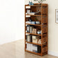 Modern Bamboo Closed Back Shelf Bookcase Floor Brown Book Shelf for Study Room