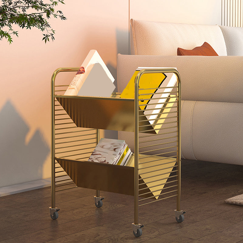 Estantería moderna de estantería geométrica estantería vertical vertical en bruñido