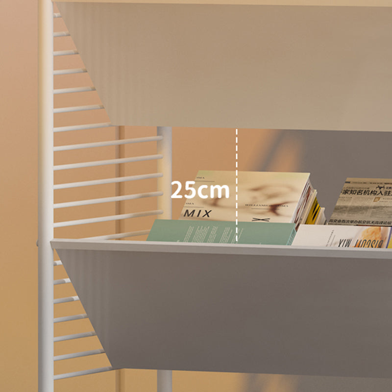 Moderne metaal boekenplank geometrische open plank verticale boekenkast in branden