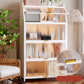 Contemporary Steel Shelf Bookcase with Doors Standard Bookshelf