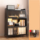 Contemporary Steel Shelf Bookcase with Doors Standard Bookshelf