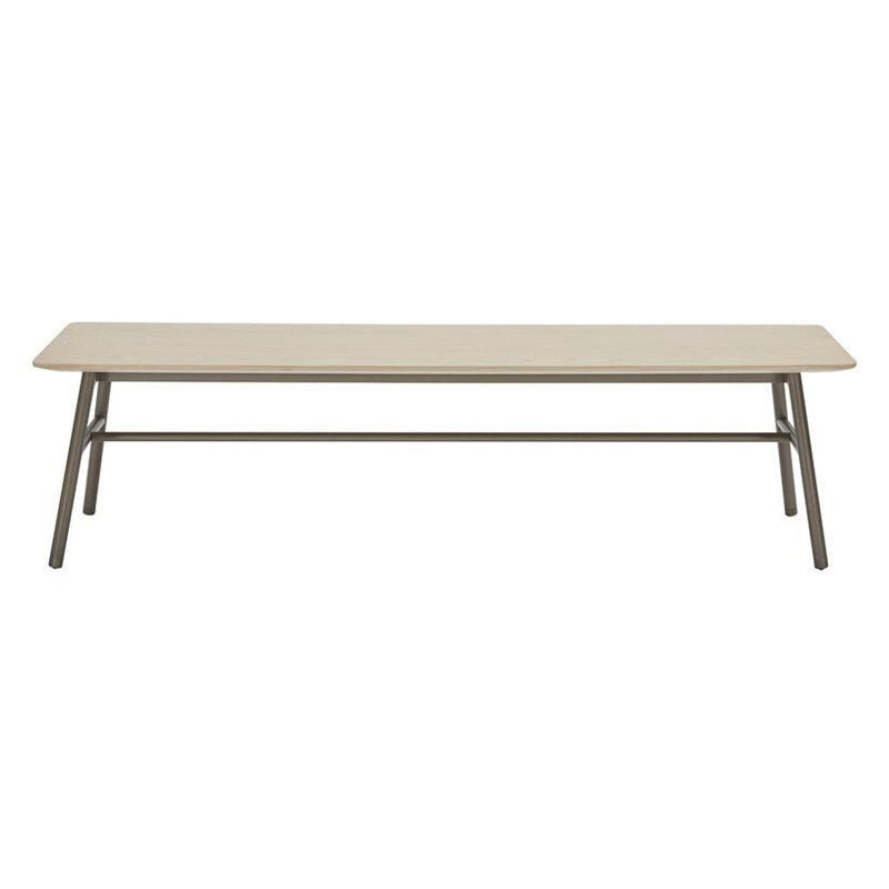 Rectangle Solid Color Seating Bench Solid Wood Bench in Pine 59"L x 14"W x 18"H Clearhalo 'Benches' 'Chairs & Seating' 'furn' 'furn_benches' 'Furniture' 'Living Room Furniture' 5857334