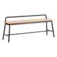 Rectangle Solid Color Seating Bench Solid Wood Bench in Pine 39"L x 14"W x 18"H Clearhalo 'Benches' 'Chairs & Seating' 'furn' 'furn_benches' 'Furniture' 'Living Room Furniture' 5857335