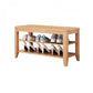 Rectangle 11.8" Wide Entryway Bench Modern Solid Wood Bench with Storage 31"L x 12"W x 17"H Natural Clearhalo 'Benches' 'Chairs & Seating' 'furn' 'furn_benches' 'Furniture' 'Living Room Furniture' 5857381