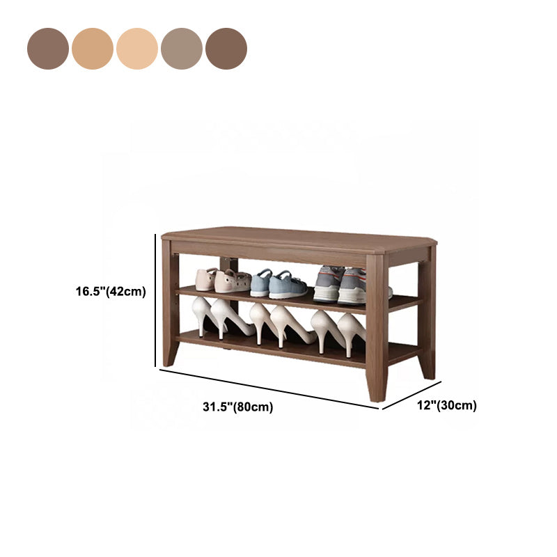 Rectangle 11.8" Wide Entryway Bench Modern Solid Wood Bench with Storage Clearhalo 'Benches' 'Chairs & Seating' 'furn' 'furn_benches' 'Furniture' 'Living Room Furniture' 5857396