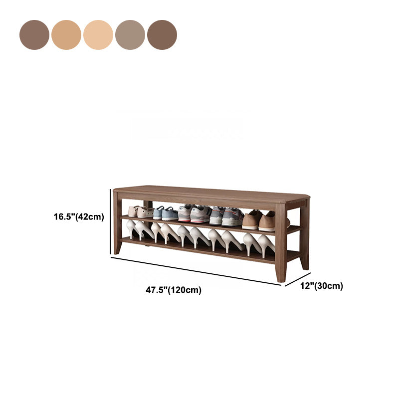 Rectangle 11.8" Wide Entryway Bench Modern Solid Wood Bench with Storage Clearhalo 'Benches' 'Chairs & Seating' 'furn' 'furn_benches' 'Furniture' 'Living Room Furniture' 5857398