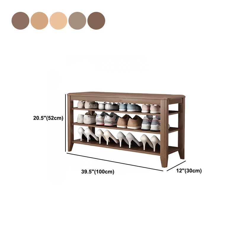 Rectangle 11.8" Wide Entryway Bench Modern Solid Wood Bench with Storage Clearhalo 'Benches' 'Chairs & Seating' 'furn' 'furn_benches' 'Furniture' 'Living Room Furniture' 5857401