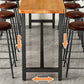 Modern 1/9 Pieces Bar Table Set Rectangle Pine Wood Counter Table for Milk Tea Shop