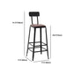 Modern 1/9 Pieces Bar Table Set Rectangle Pine Wood Counter Table for Milk Tea Shop