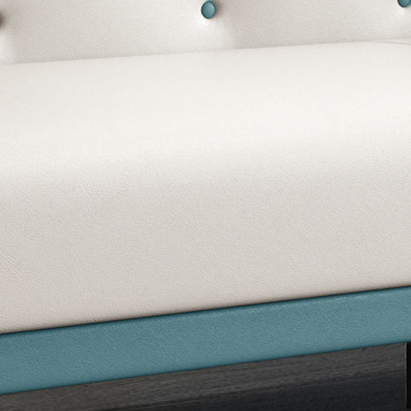 Getufte wijd uitlopende arm bank hedendaagse faux lederen vlekbestendige bank