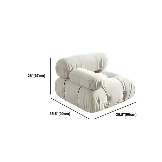 Tufted Cream 2-3-Sitzer-Sofa zeitgenössischer Kissen-Top Arm-Sofa