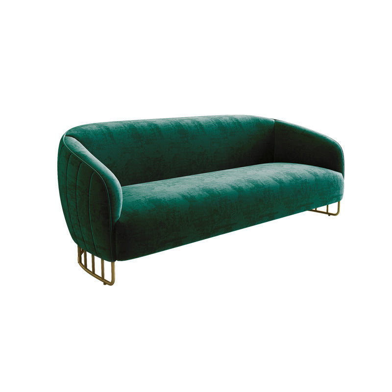 Velvet 29.52" Wide Sofa for Living Room Tuxedo Arm Sofa with Metal Frame