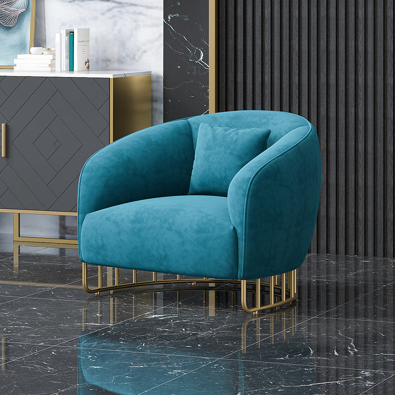 Velvet 29.52" Wide Sofa for Living Room Tuxedo Arm Sofa with Metal Frame