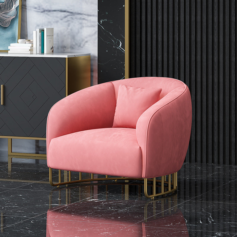 Velvet 29.52" Wide Sofa for Living Room Tuxedo Arm Sofa with Metal Frame