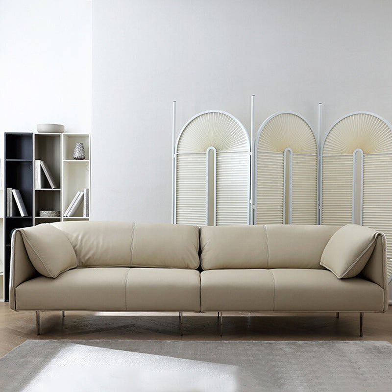 Soludo cuscino cucito di divano moderno a sedere per cuscinetto in pelle finta - 26,77 "h