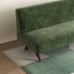 Samt 29,52 "breites Kiefernsofa für Wohnzimmer grünes armloses Sofa