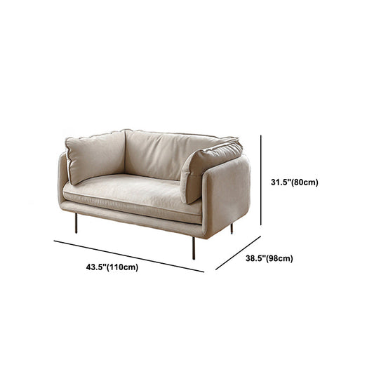 Moderne Creme Faux Ledersofa Kissen Top Arm genähte Kissen Rückensofa