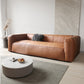 Contemporary Faux Leather Sofa Tuxedo Arm 25.59-In High Sofa Clearhalo 'furn' 'furn_sofas' 'Furniture' 'Living Room Furniture' 'Sofa' 'sofas' 5858142