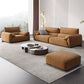 Adjustable Sewn Pillow Back Sofa Modern Pillow Top Arm Sofa in Brown Clearhalo 'furn' 'furn_sofas' 'Furniture' 'Living Room Furniture' 'Sofa' 'sofas' 5858155