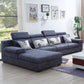 37.40" Tall Linen Sectional Pillow Top Arm Sectional with Adjustable Headrest