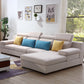 37.40" Tall Linen Sectional Pillow Top Arm Sectional with Adjustable Headrest