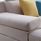 37.40" Tall Linen Sectional Pillow Top Arm Sectional with Adjustable Headrest
