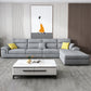 Slipcovered Sectional Pillow Top Arm Sofa & Chaise with 4 Seaters