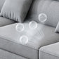 Slipcovered Sectional Pillow Top Arm Sofa & Chaise with 4 Seaters