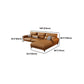 Modern Tight Back Genuine Leather Sectionals, 67.72" W  Sectional Sofa  in Brone