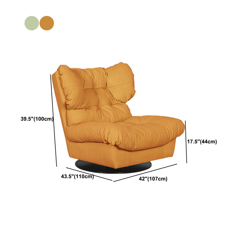 Nordic Armless Fabric Cushion Back Living Room Lounge Accent Chair Clearhalo 'Accent Chairs' 'accent_chairs' 'Chairs & Seating' 'furn' 'furn_accent_chairs' 'Furniture' 'Living Room Furniture' 5859658