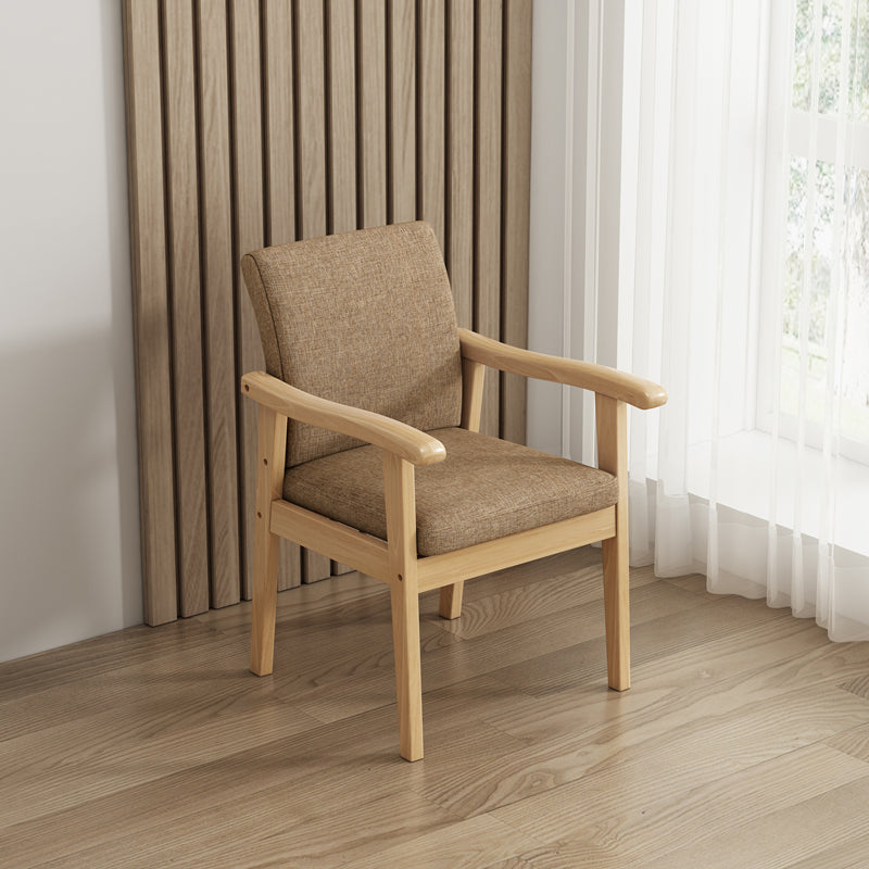 Mid-century Solid Wood Frame Removable Slipcover Accent Armchair Gray 1 Piece Wood Clearhalo 'Accent Chairs' 'accent_chairs' 'Chairs & Seating' 'furn' 'furn_accent_chairs' 'Furniture' 'Living Room Furniture' 5859661