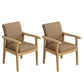 Mid-century Solid Wood Frame Removable Slipcover Accent Armchair Gray 2 Piece Set Wood Clearhalo 'Accent Chairs' 'accent_chairs' 'Chairs & Seating' 'furn' 'furn_accent_chairs' 'Furniture' 'Living Room Furniture' 5859667
