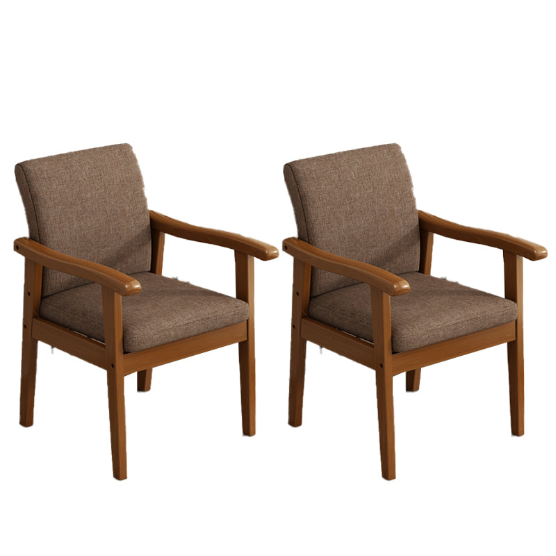 Mid-century Solid Wood Frame Removable Slipcover Accent Armchair Gray 2 Piece Set Walnut Clearhalo 'Accent Chairs' 'accent_chairs' 'Chairs & Seating' 'furn' 'furn_accent_chairs' 'Furniture' 'Living Room Furniture' 5859669
