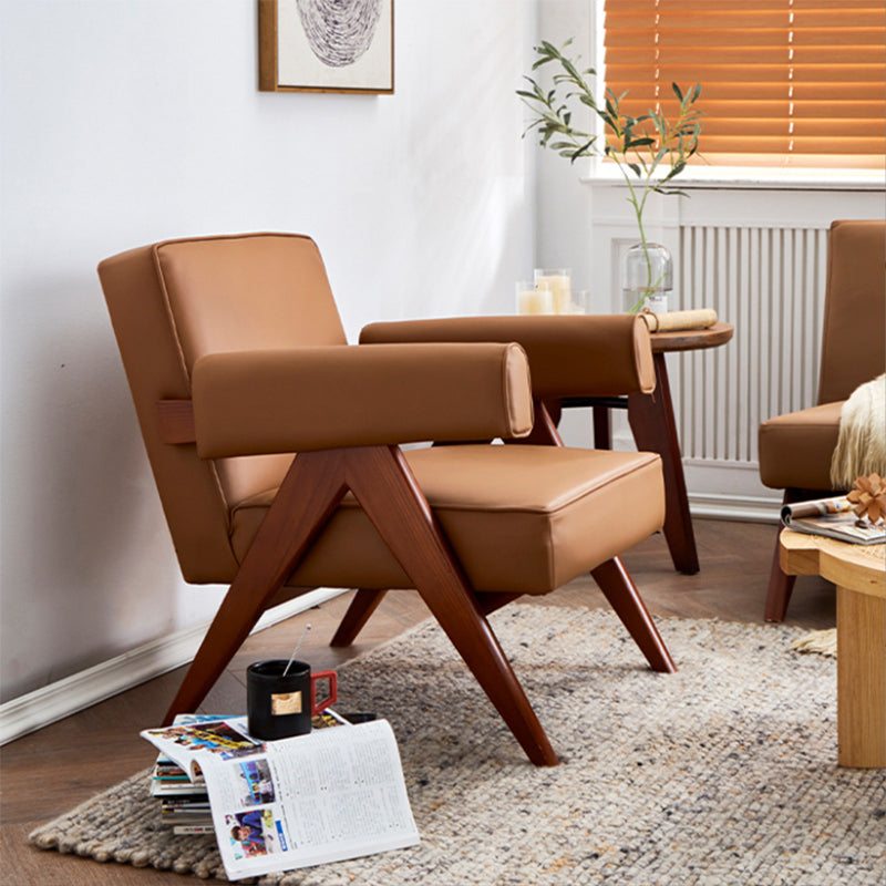 Nordic Arms Included Basic Four Leg Round Arms Tight Back Accent Room Chair