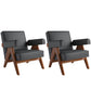 Nordic Arms Included Basic Four Leg Round Arms Tight Back Accent Room Chair