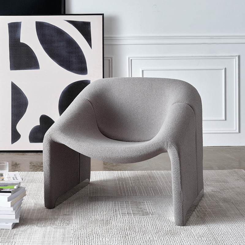 30.7"Wide Solid Color Armchair, Fixed Back Single Chair for Apartment Grey Clearhalo 'Accent Chairs' 'accent_chairs' 'Chairs & Seating' 'furn' 'furn_accent_chairs' 'Furniture' 'Living Room Furniture' 5859724