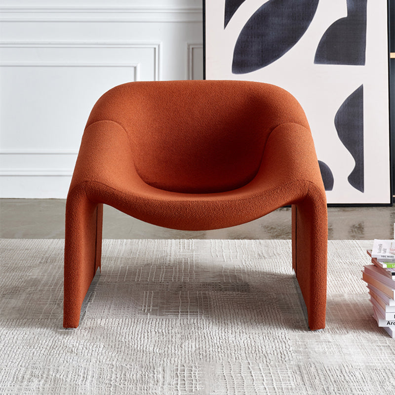 30.7"Wide Solid Color Armchair, Fixed Back Single Chair for Apartment Orange Clearhalo 'Accent Chairs' 'accent_chairs' 'Chairs & Seating' 'furn' 'furn_accent_chairs' 'Furniture' 'Living Room Furniture' 5859726