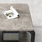 Glam Frame Coffee Table Slate Rectangular Cocktail Table with Storage Shelf