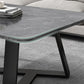 Glam Cross Legs Coffee Table Slate Rectangular Cocktail Table for Home